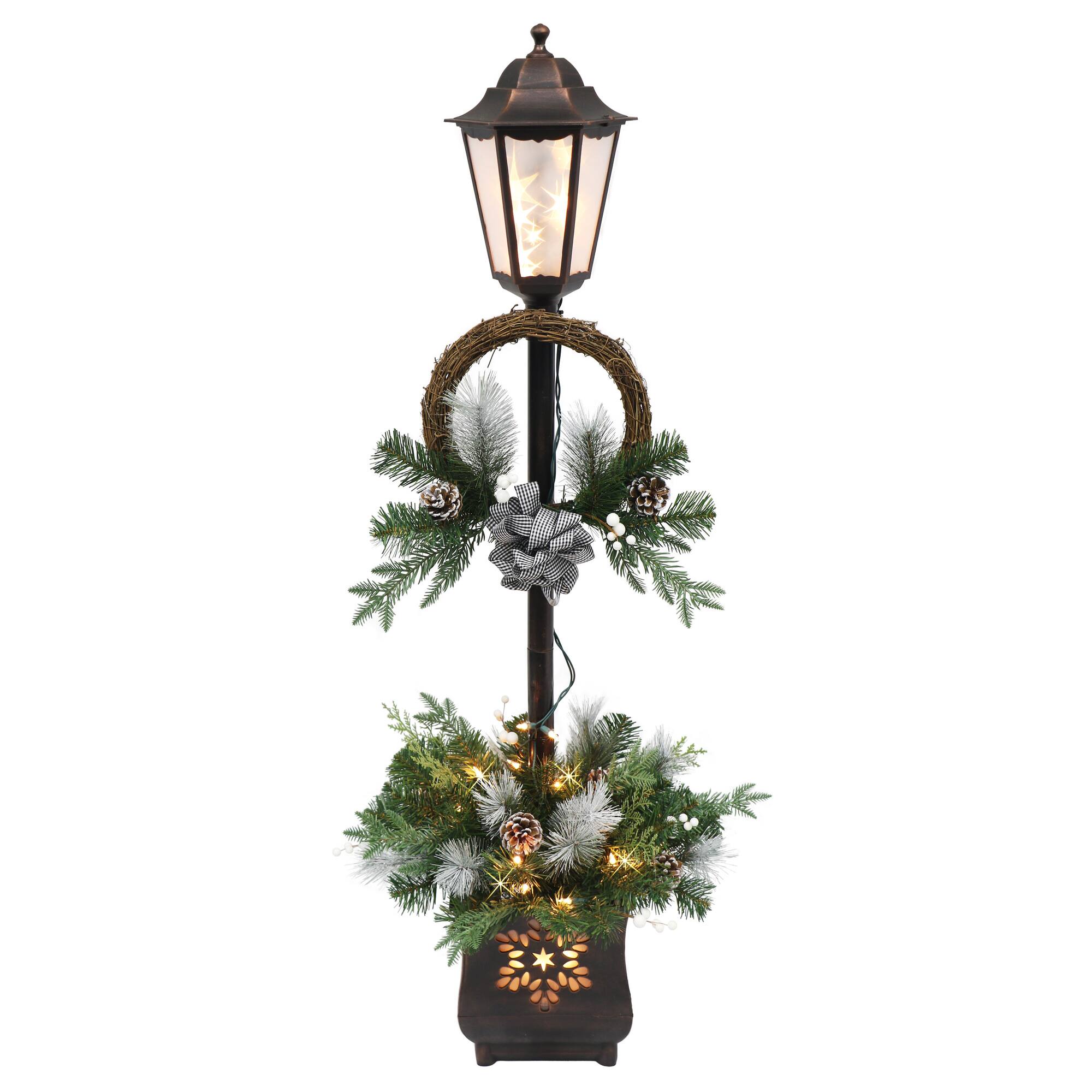 4ft. Pre-Lit Christmas Lamp Post